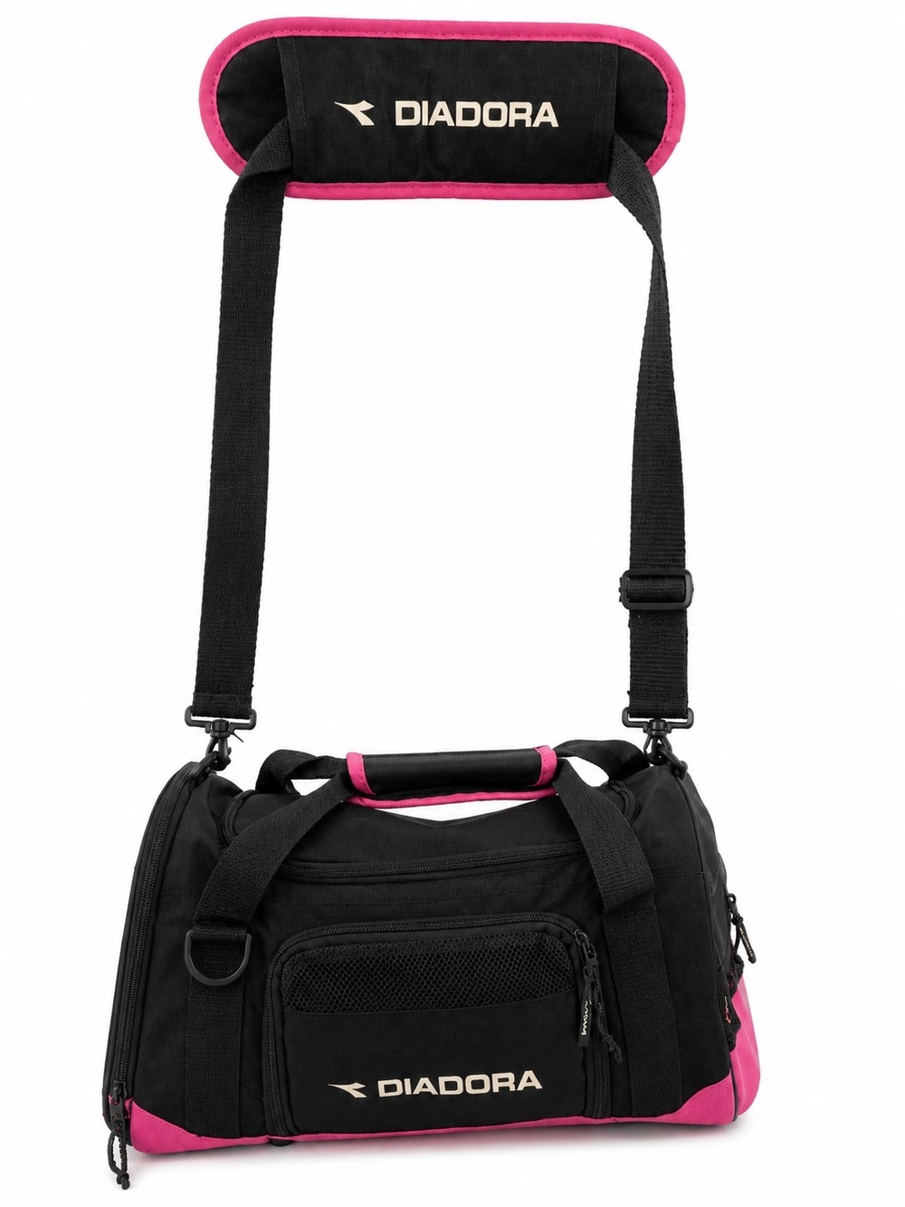Diadora Women's Black & Pink Duffel Bag